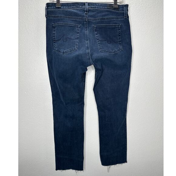 AG Dark Wash The Harper Essential Straight Raw Hem Jeans 29 - Picture 6 of 15